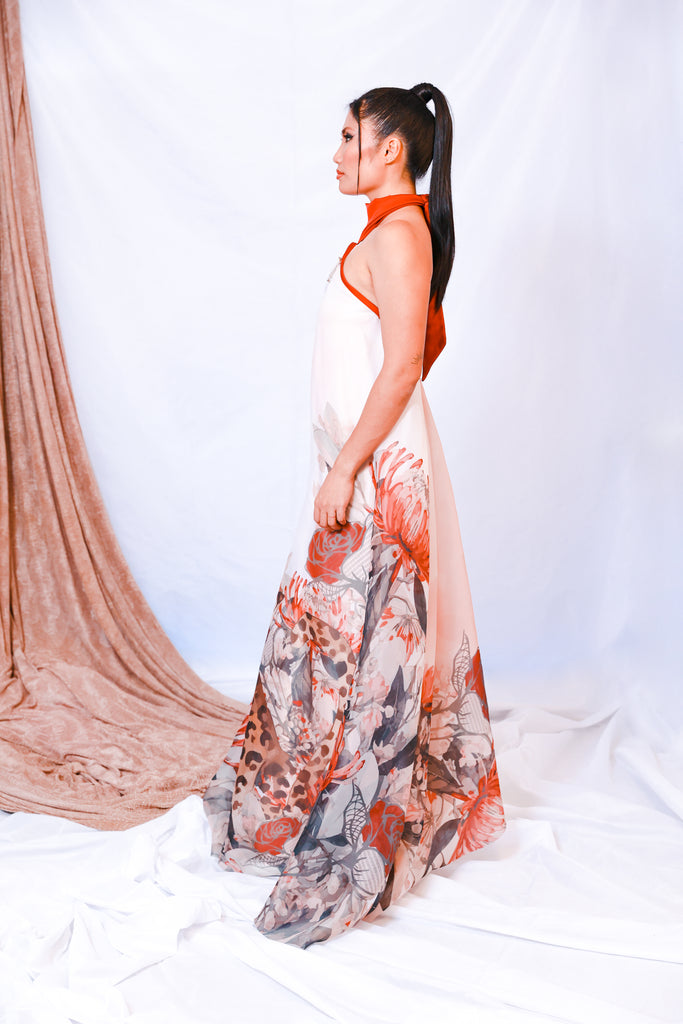 Printed Halter Dress