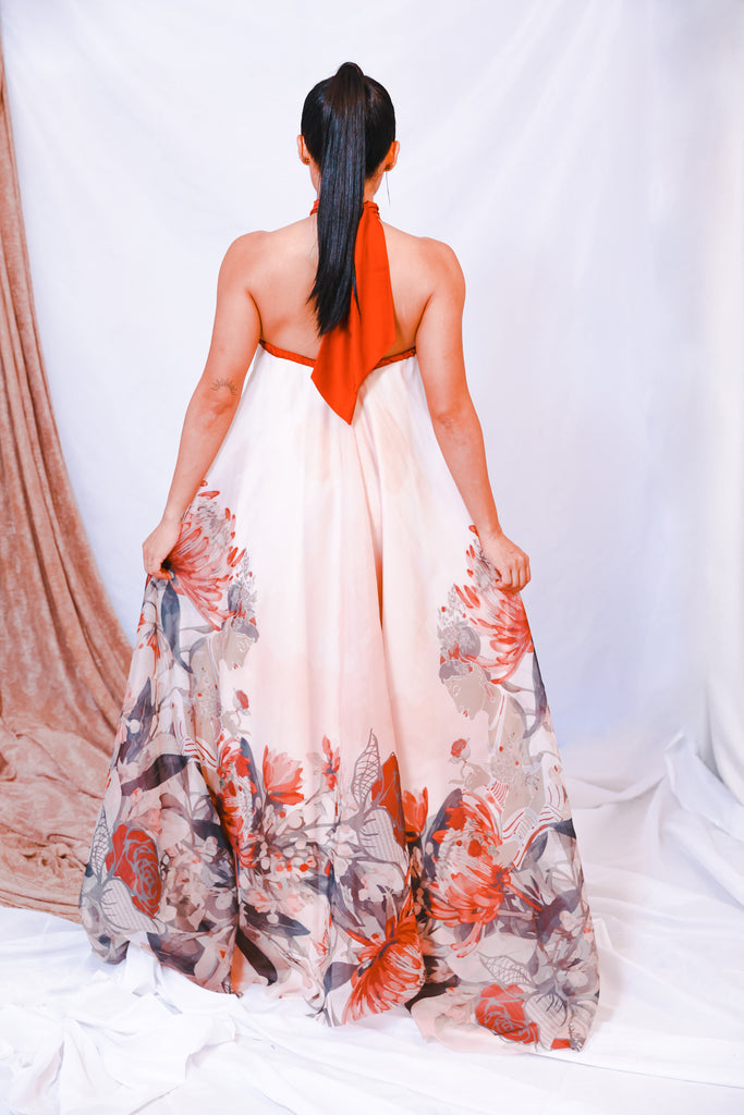 Printed Halter Dress