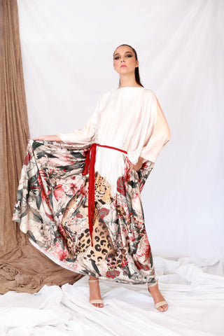 Printed Tie Up Dress
