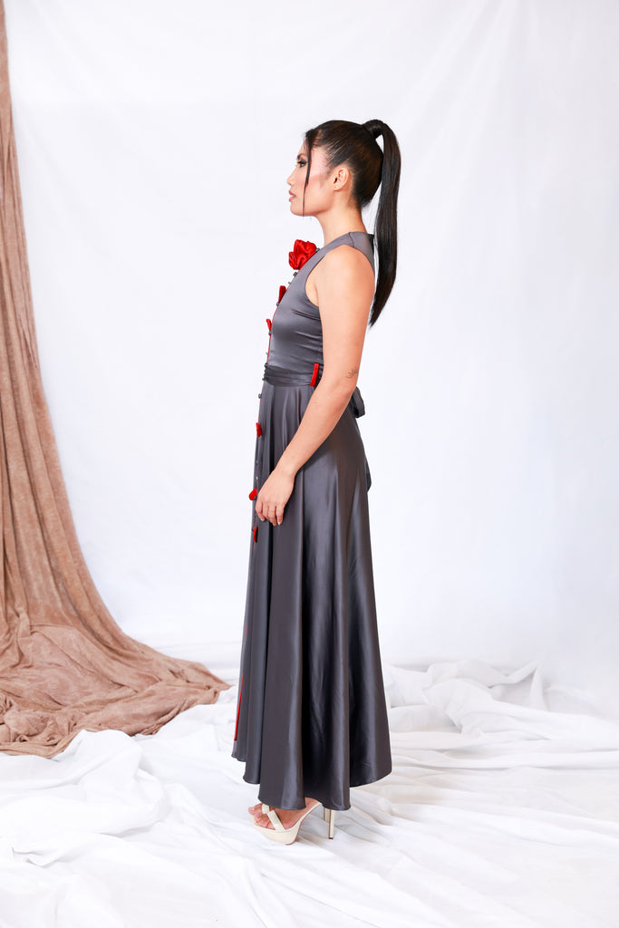 Satin Long Dress