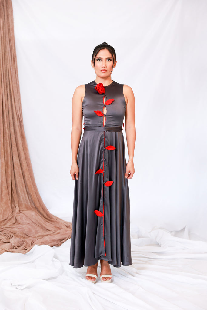 Satin Long Dress