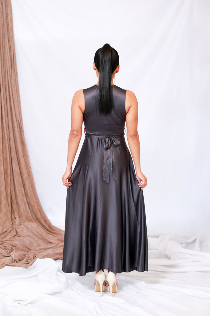 Satin Long Dress