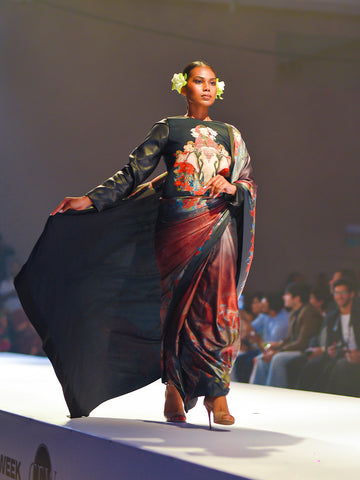 Satin Saree with Exclusive HIMAGIRI Print