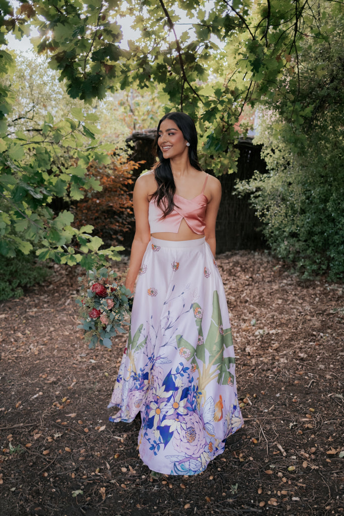 "with her" printed skirt
